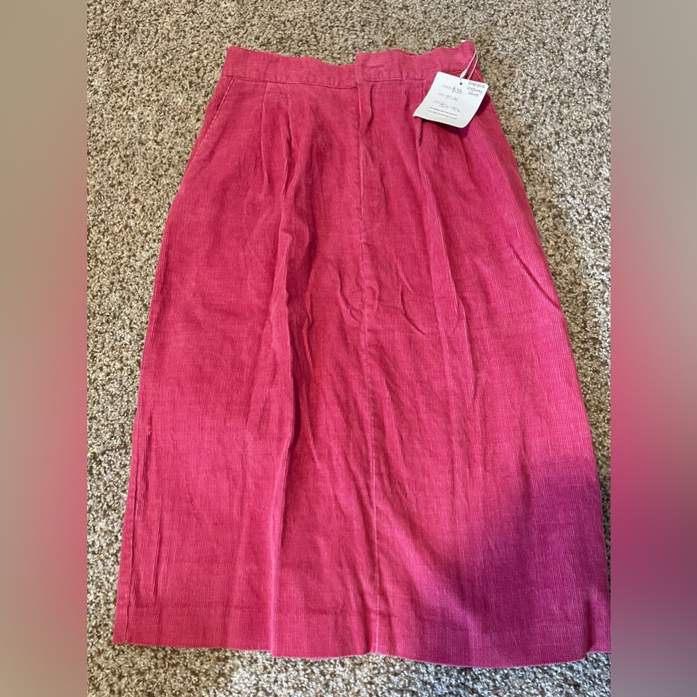 Vintage rose pink corduroy skirt